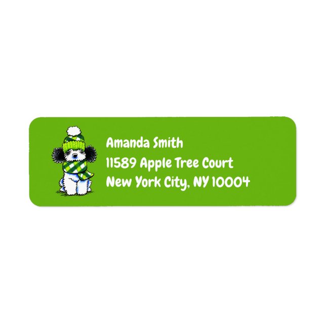 Étiquette Écharpe Plaid Pôle Noir Personnalisé (Devant)