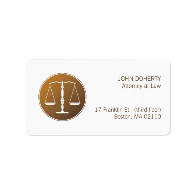 Étiquette Échelles de justice | Avocat (Devant)