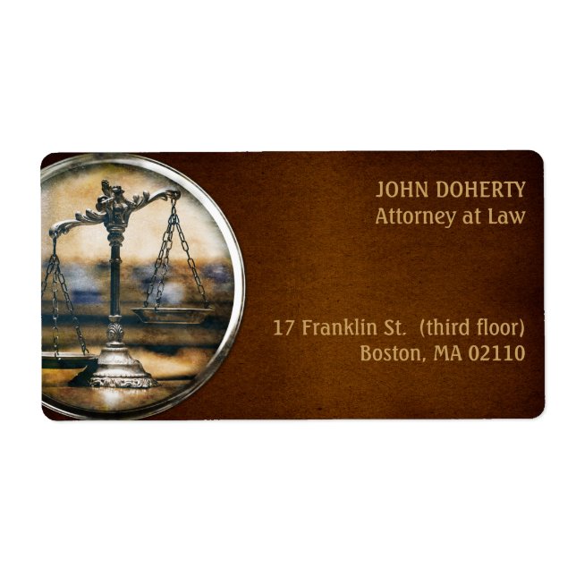 Étiquette Échelles du droit de la justice (Devant)