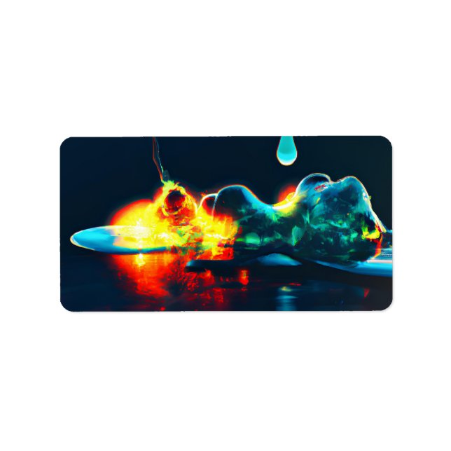 Étiquette Éclairage Liquide (Devant)