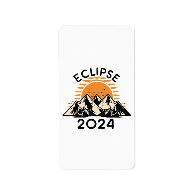 Étiquette Éclipse solaire totale 2024 (Devant)