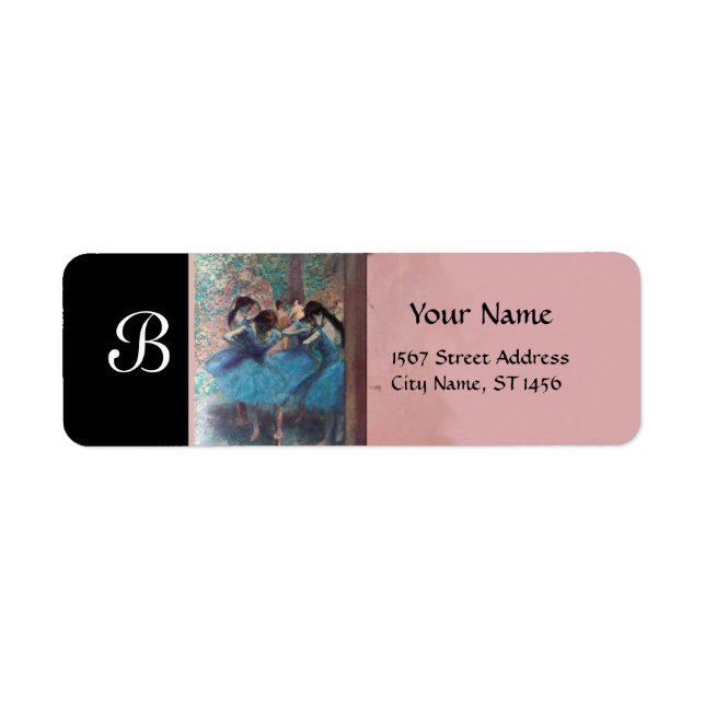 ÉTIQUETTE ÉCOLE DE DANSE / BALLERINA BALLET DANSER MONOGRAM (Devant)