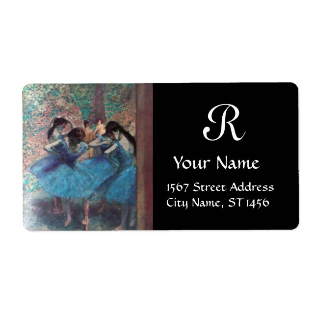 ÉTIQUETTE ÉCOLE DE DANSE / BALLERINA BALLET DANSER MONOGRAM (Devant)