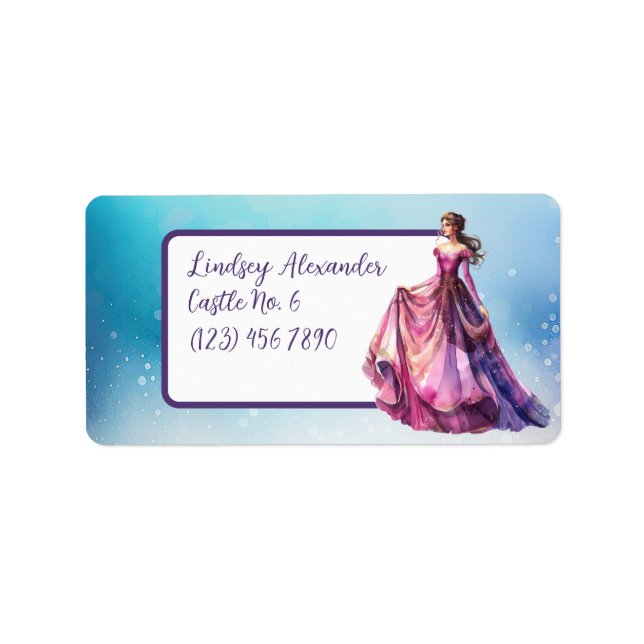 Étiquette École Princesse personnalisée (Devant)