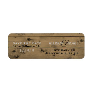 Étiquette Économies de coutume le mariage en bois de grange