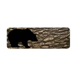 Étiquette Écorce d'ours noir