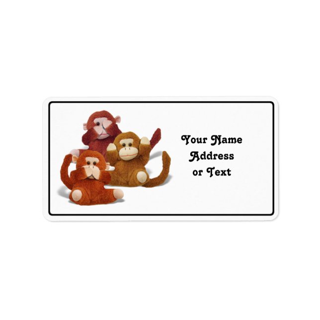 Étiquette Écoute Non...Parle Non...Voir Aucun Mal (Devant)