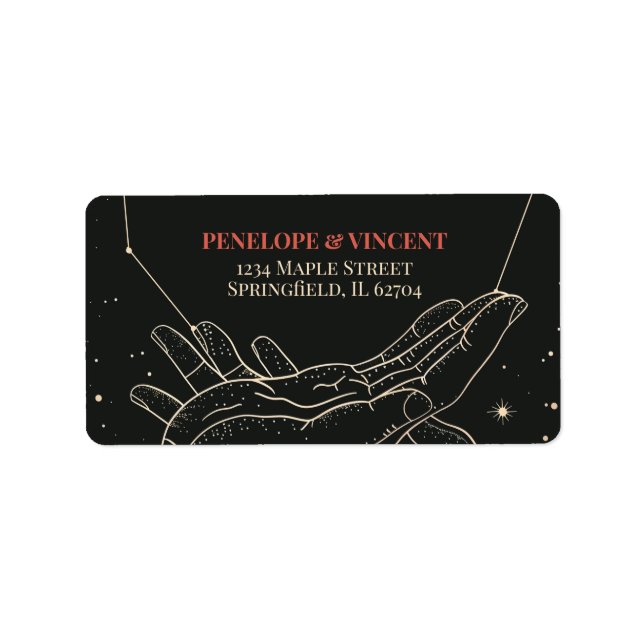 Étiquette Écrit dans le Mariage des étoiles (Devant)