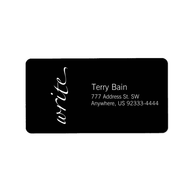 Étiquette Écriture (Devant)