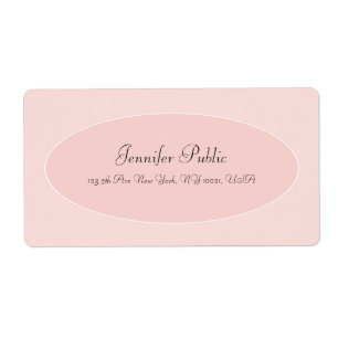 Étiquette Écriture manuscrite moderne tendance Script Blush 