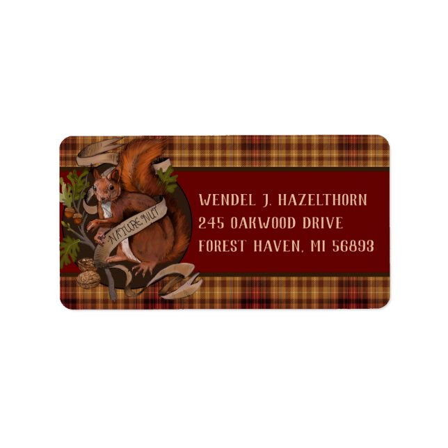 Étiquette Écureuil de la nature (Devant)