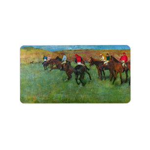 Étiquette Edgar Degas - course de chevaux avant de commencer