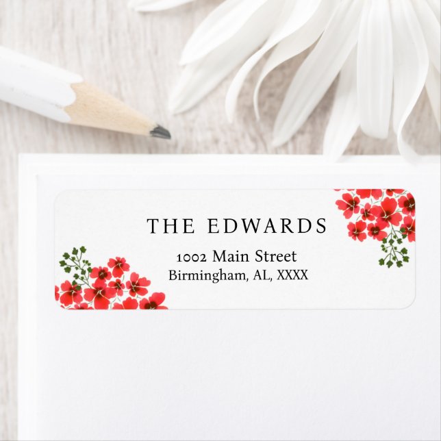 Étiquette Editable Return Address Labels (En situation)