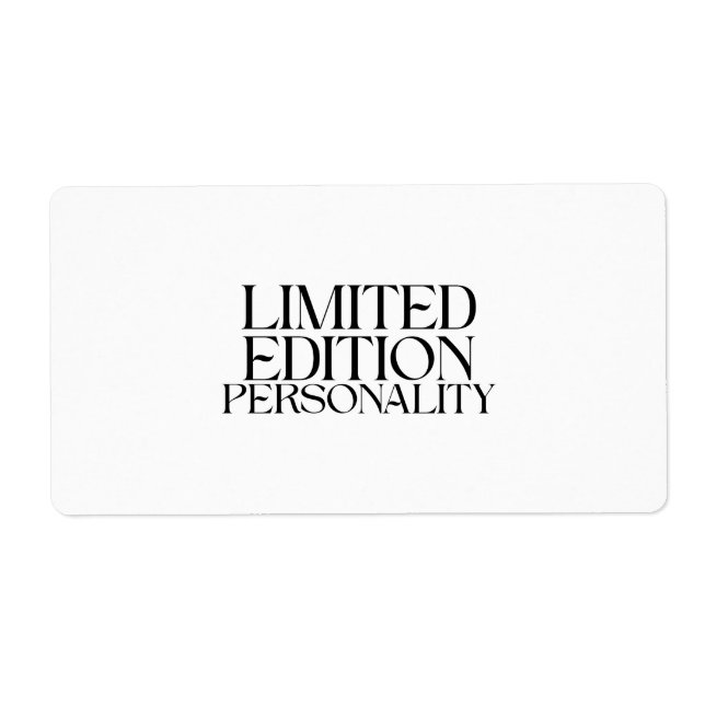 Étiquette Édition Limitée Personnalité Expédition d'Entrepri (Devant)