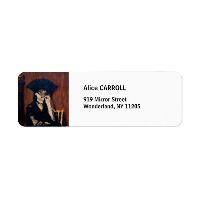 Étiquette Edouard Manet - Berthe Morisot avec un éventail (Devant)