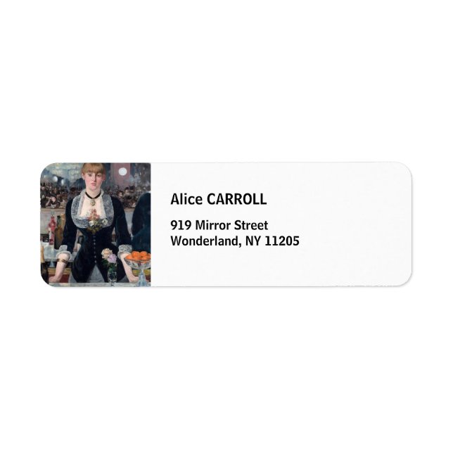 Étiquette Edouard Manet - Un bar aux Folies-Bergere (Devant)