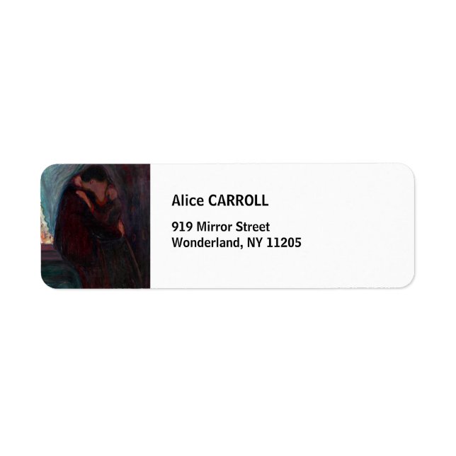 Étiquette Edvard Munch - Le baiser (Devant)