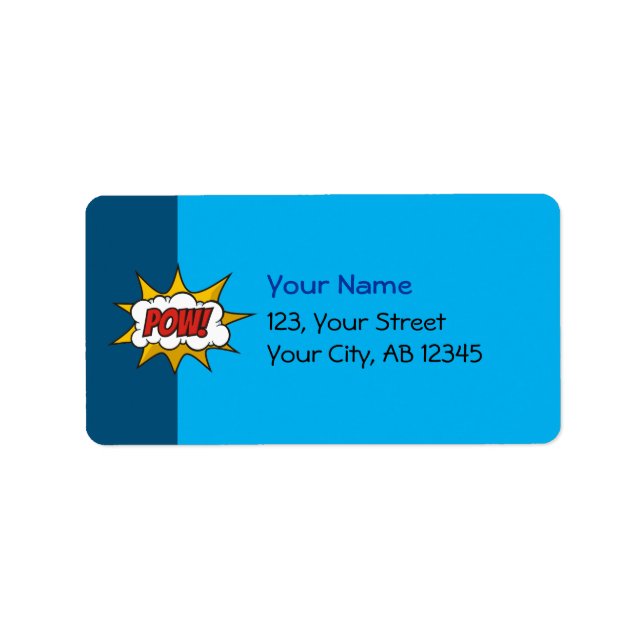 Étiquette Effet audio comique Pow (Devant)