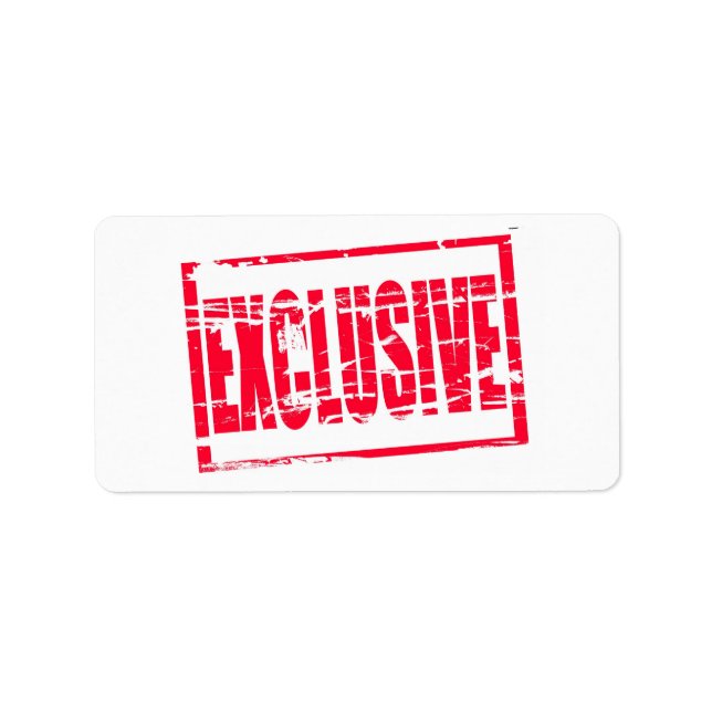 Étiquette Effet de tampon en caoutchouc rouge exclusif (Devant)