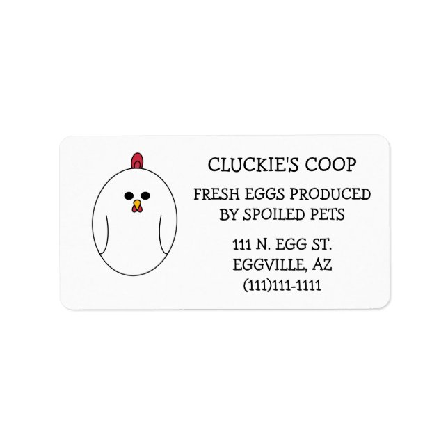 Étiquette Egg Carton Labels (Devant)