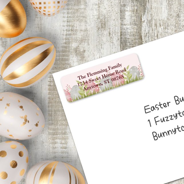 Étiquette Egg-stra Sweet personnalisable Adresse de retour d (Egg-stra Sweet Customizable Easter Egg Return Address Label)