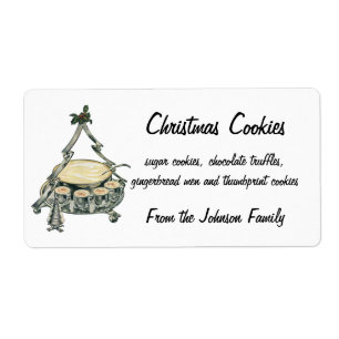 Étiquette Eggnog in a Vintage Christmas Tree Punch Bowl