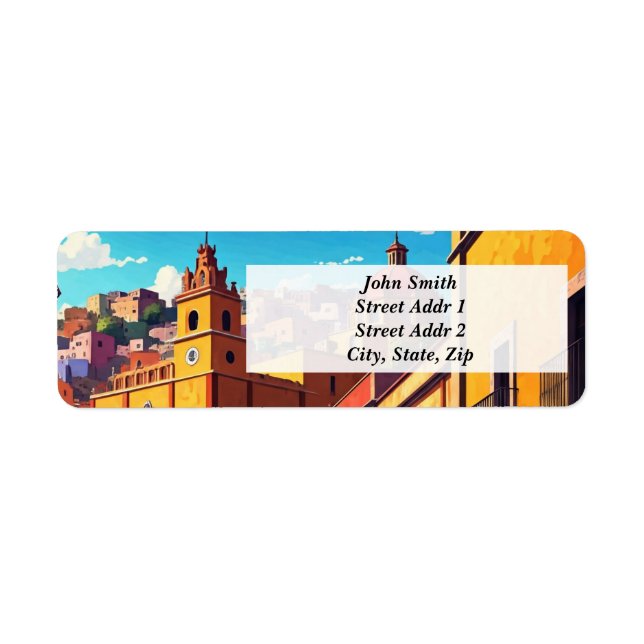 Étiquette Église du Mexique Guanajuato (Devant)