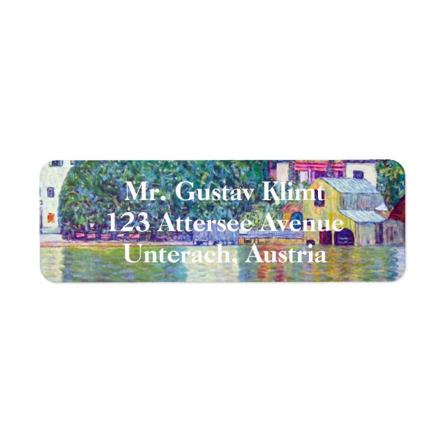 Étiquette Église Saint-Wolfgang par Gustav Klimt, Art victor (Devant)