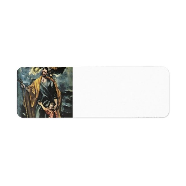 Étiquette El Greco - Saint Joseph et le Christ enfant (Devant)