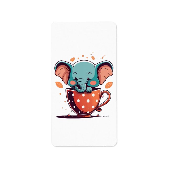 Étiquette Élégance de l'éléphant (Devant)