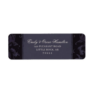 Étiquette Élégance Gothique Crâne Bohème Violet Adresse de R