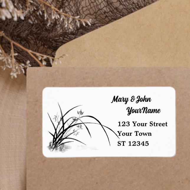 Étiquette Élégance orchidée (Créateur téléchargé)