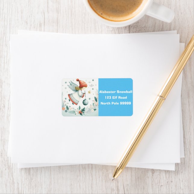 Étiquette Élégance scandinave spirituelle ange de Noël (En situation)