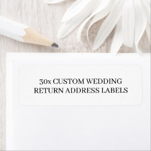 Étiquette Élégant 30 x Mariage régulier personnalisé Adresse