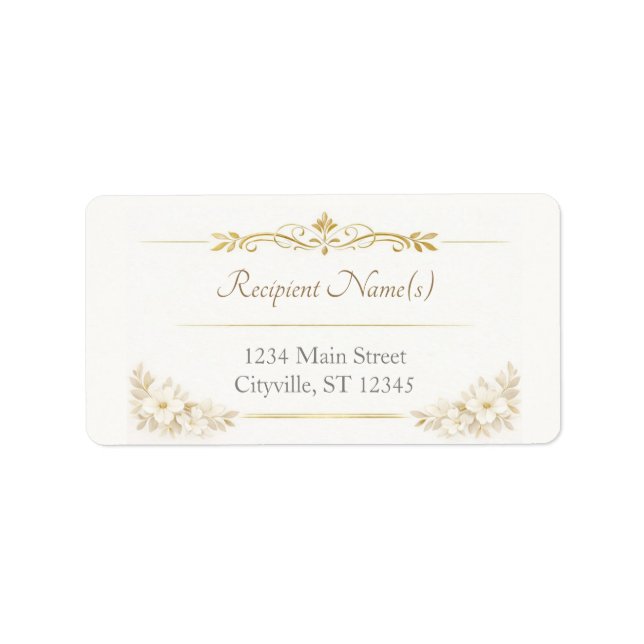 Étiquette Elegant Address Labels – Personalized Mailing (Devant)