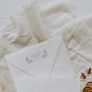 Étiquette Elégant Aquarelle Orchidées Adresse de retour