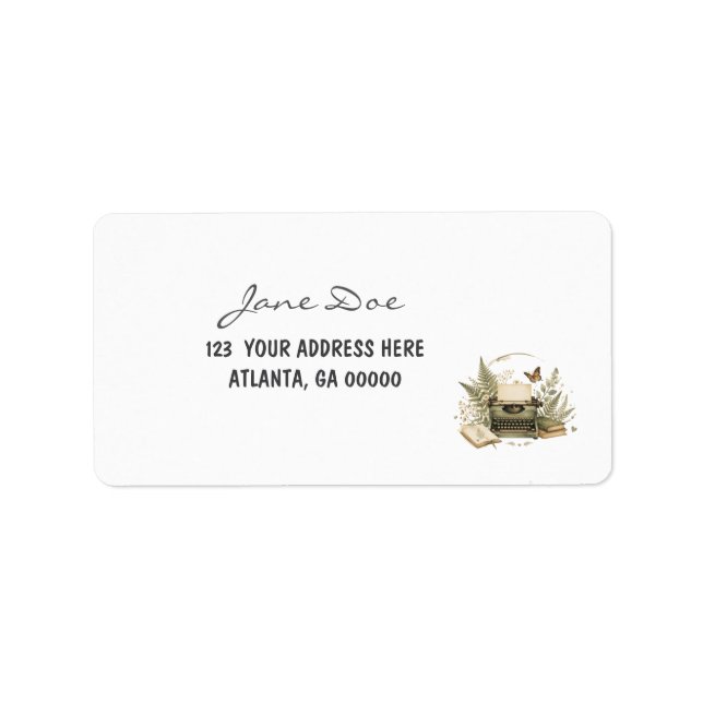Étiquette Elegant Author & Small Business Packaging Label (Devant)