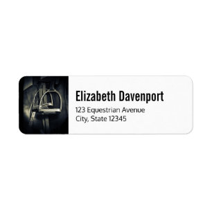 Étiquette Élégant bâton d'argent sur selle d'équitation angl