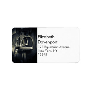 Étiquette Élégant bâton d'argent sur selle d'équitation angl