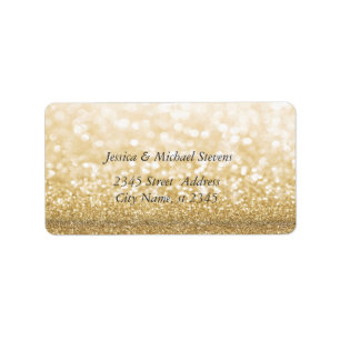 Étiquette Élégant chic luxe contemporain glitterie