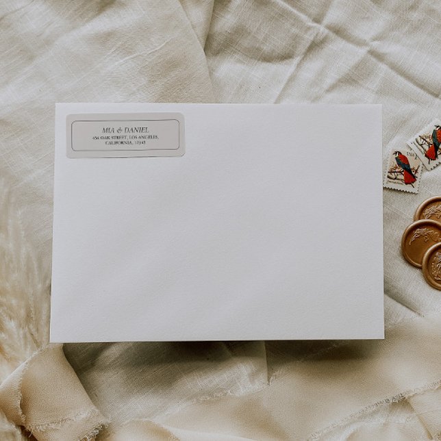 Étiquette Elegant Classic Grey Adresse de retour (Créateur téléchargé)