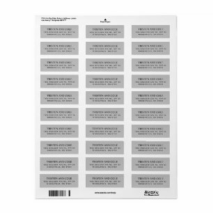 Étiquette Elegant Classy Dove Grey Adresse de retour