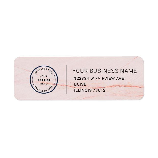 Étiquette Elegant Custom Business Return Address Label (Devant)