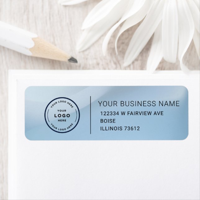 Étiquette Elegant Custom Business Return Address Label (En situation)