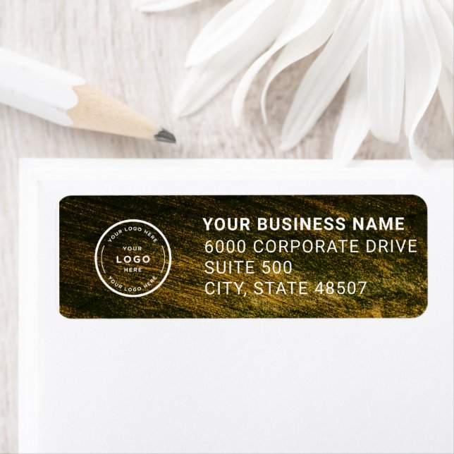 Étiquette Elegant Custom Business Return Address Label (En situation)