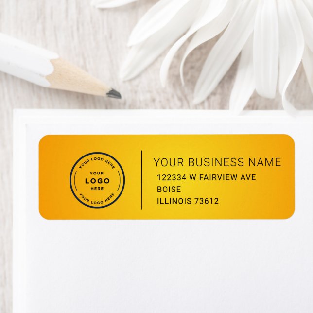 Étiquette Elegant Custom Business Return Address Label (En situation)