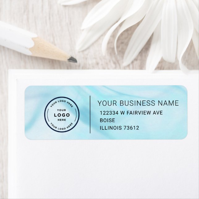 Étiquette Elegant Custom Business Return Address Label (En situation)