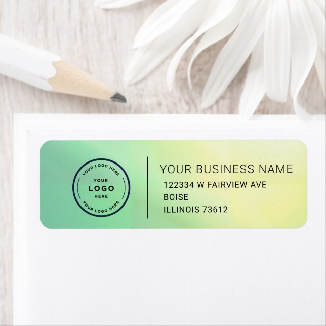 Étiquette Elegant Custom Business Return Address Label (En situation)