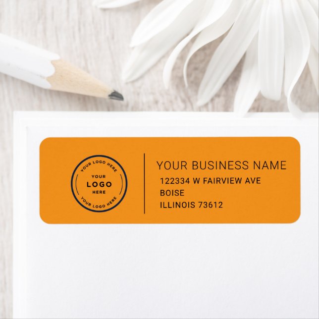 Étiquette Elegant Custom Business Return Address Label (En situation)