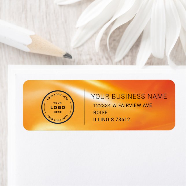 Étiquette Elegant Custom Business Return Address Label (En situation)